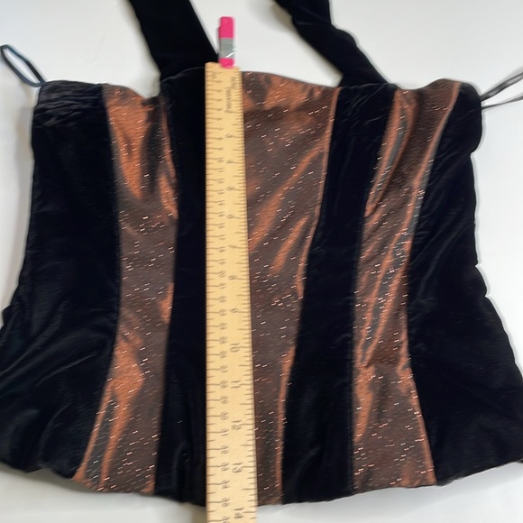 Scott McClintock Dress 3 pc Top Skirt Jacket Brown Taffeta Dress - Picture 9 of 16